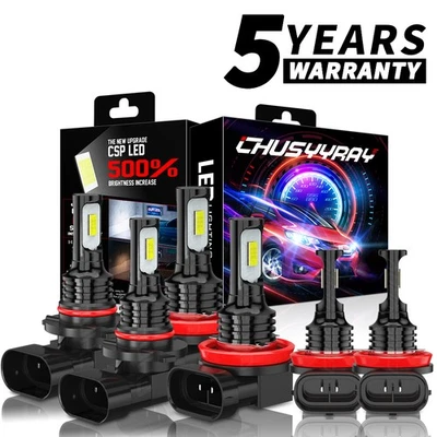 For Nissan Quest 2011-2017 LED Headlight High Low Beam + Fog Light Bulbs Combo - Image 1 of 4