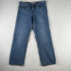 Pantalones de mezclilla para mujer LEVIS 311 27 modelados ajustados capri cremallera lavado medio azul 5 bolsillos - Imagen 1 de 13