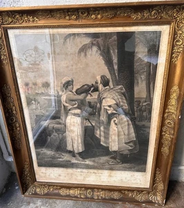 Horace VERNET Grande gravure orientaliste époque Empire "Rebecca à la fontaine" - Picture 1 of 19