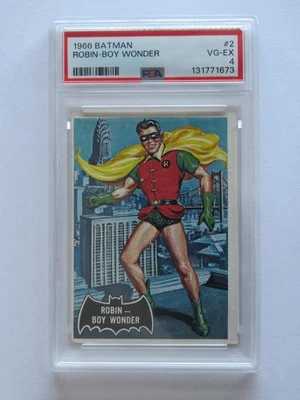 Topps 1966 Batman Robin The Boy Wonder #2 PSA 4 - Black Bat - Image 1 of 3