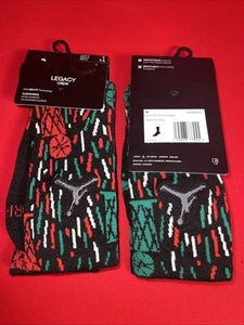 2 Pair MENS AIR JORDAN X NINA CHANEL ABNEY CREW SOCKS - Picture 1 of 6