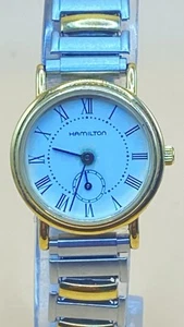 HAMILTON 6208 22mm DAMAS EDICIÓN REGISTRADA Pequeña Segunda Esfera Blanca QZ - Imagen 1 de 11