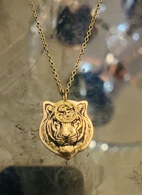 Stunning Repurposed Gucci GG Angry Tiger Necklace - Image 1 of 4