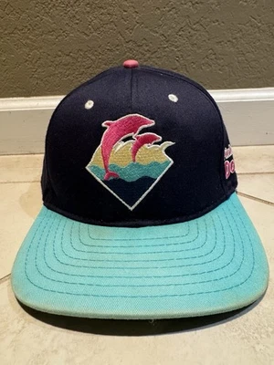 Gorra Pink Dolphin Snapback Azul Marino Aqua Rosa Gorra Leyendas Artesanía Ropa de Calle Retro Foto 1 de 4