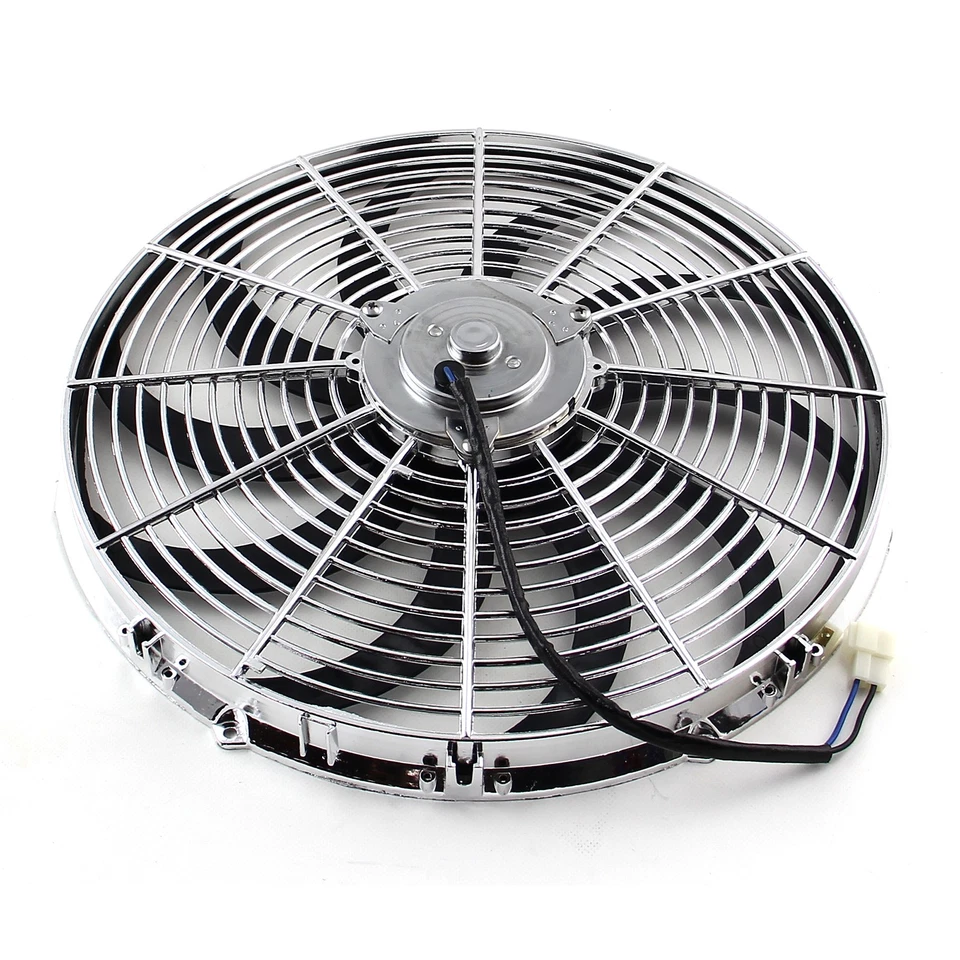 Ventilador Térmico Eléctrico Radiador Hoja Reversible 12V 'S' 16" - Cromo Foto 1 de 2