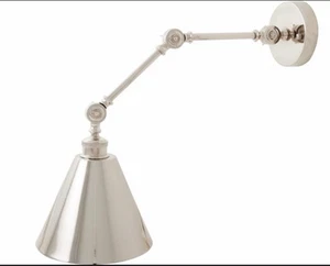 Pair of Neptune Keats Double Arm Wall Lights - Nickel - Picture 1 of 8