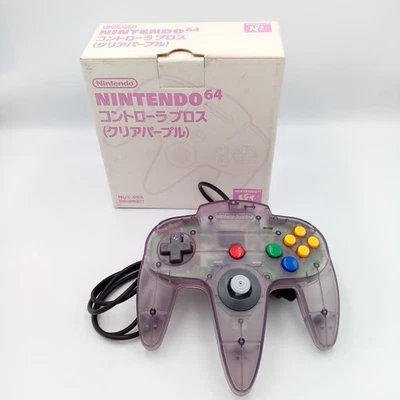 Genuine Nintendo 64 Controller Clear Purple N64 Japanese Limited Box - Image 1 of 4