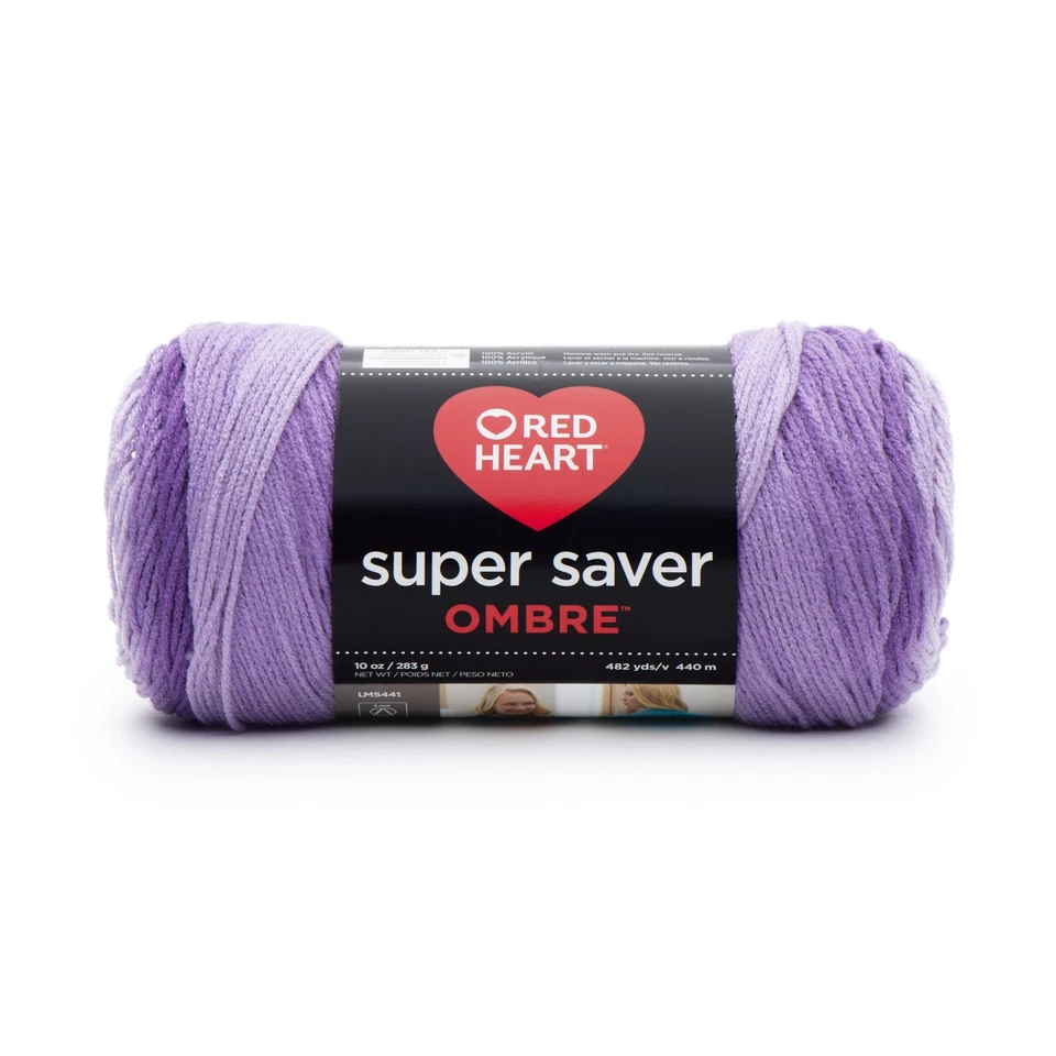 Red Heart Super Saver Ombre Yarn-Violet - Image 1 of 1