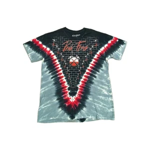Liquid Blue Pink Floyd The Wall Men's Rock T-Shirt Large Black Tie Dye Crew Neck - Picture 1 of 11
