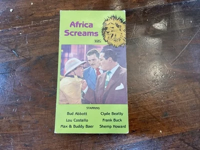 Vintage VHS Tape Abbott & Costello Africa Screams Excellent Foto 1 de 2