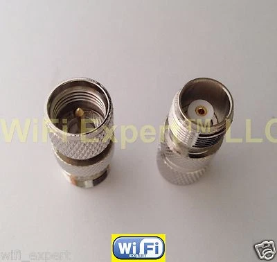 TNC female jack to mini UHF miniUHF male plug center RF adapter connector frm US - Image 1 of 2
