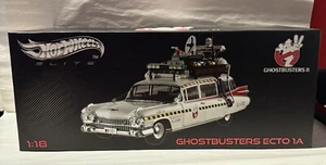 Hot Wheels Elite 1:18 Scale Ghostbusters 2 Ecto-1 (New/Never Opened) - Picture 1 of 5