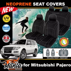 Manta Neoprene Seat Covers Mitsubishi Pajero NS NT NW NX GLS GLX 2ROW 2006-2021 - Picture 1 of 9