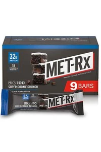 	Big 100 Protein Bar Meal Replacement Bar 32G Protein Super Cookie Crun	 - Picture 1 of 12