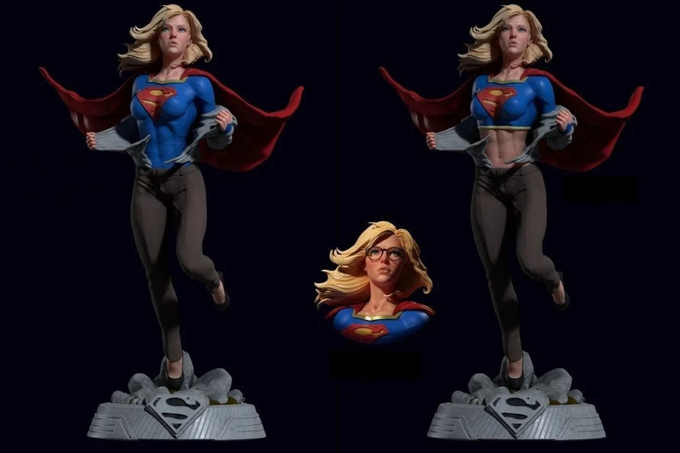 Kit Modelo Estatua Escultura Resina Supergirl Sin Pintar/Sin Montar Foto 1 de 1