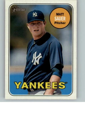 2018 Topps Heritage Minor League 177 Matt Sauer - GCL Yankees - Image 1 of 2
