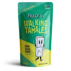 Fillo's Non-OGM Walking Tamales Bean Salsa Verde Tamale 4 oz - Foto 1 di 4