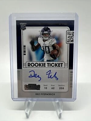 2021 Contenders Dez Fitzpatrick Rookie Ticket RPS Auto Autograph RC #130 Titans - Image 1 of 2