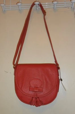 Bolso de mano cruzado de cuero sintético MNG by Mango rojo rosado nuevo con etiquetas Foto 1 de 4