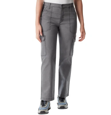 Pantalones cargo Bass Outdoor para mujer de lona de tiro alto de hierro forjado talla 6 Foto 1 de 3