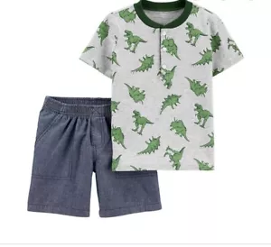 Carter's Toddler Boy´s 2 Piece Dinosaur Tee & Short Set - Picture 1 of 2