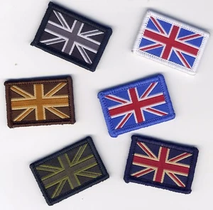 Union Jack UK Flag Badge Patch Hook Backing 4cm x 2.7cm - Picture 1 of 1