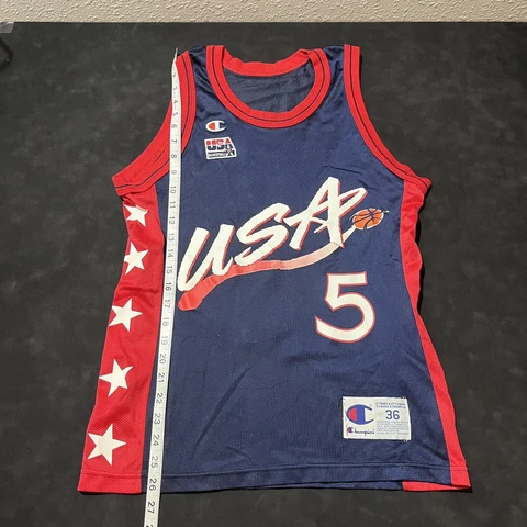 Vintage Grant Hill USA Dream Team #5 Champion Jersey Small 36 NBA Basketball Cover