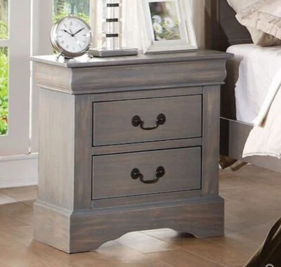 Acme Louis Philippe lll Nightstand in Gray 25503 - Image 1 of 4