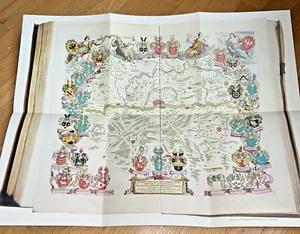 RAND McNALLY & CO. CHRISTMAS CARD - 1638 Map of FRANKFURT GERMANY  & ENVIRONS - Picture 1 of 9