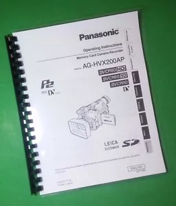 Owners Manual for Panasonic AG-HVX200AP Video Camera 138 Pages W/Clear Covers! - Picture 1 of 1