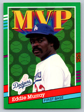 1991 Donruss #405 Eddie Murray Los Angeles Dodgers MVP Baseball Card