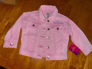 Disney Princess PINK DENIM JEAN JACKET NEW Size 2t - Picture 1 of 6