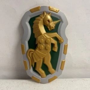 1x Lego Technic Knights' Kingdom Schild Pearl Gold dunkelgrün Pferd Schild - Bild 1 von 2