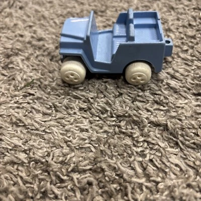 1970's Miniature Viking Plast Toys Sweden Vinyl Plastic Blue  Jeep Car NO.110 - Image 1 of 3