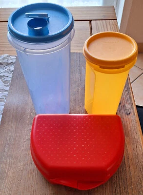 ️Tupperware 3er Set-Trinkflaschen+Lunchbox-Top Zustand! - Bild 1 von 4
