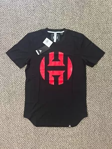 T-shirt uomo con logo Adidas James Harden Crazy X nera taglia large - Foto 1 di 5