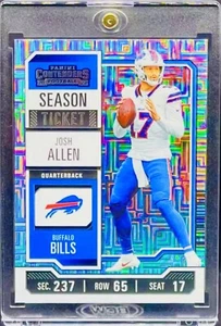Josh Allen RARE MOJO TICKET REFRACTOR INVESTMENT CARD SSP PANINI BILLS MVP MINT - Picture 1 of 9