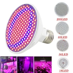 18/36/60/200 LED growing Bulbs E27 Flower Vegetable Hydro Grow Light Plant Lamp - Picture 1 of 15