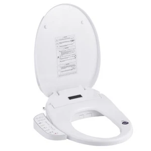 Elongated Smart Toilet Seat Electric Bidet Auto Deodorization Heated Nightlight - Picture 1 of 9
