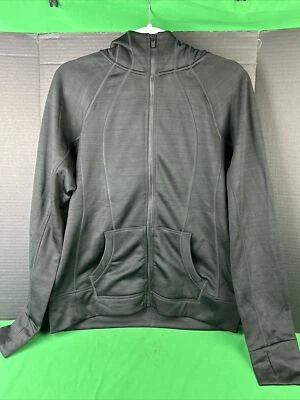 Sudadera con capucha deportiva para mujer Velocity forrada de lana con cremallera talla GRANDE negra Foto 1 de 4