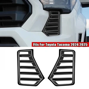 2 Front Bumper Side Headlight Grille Air Vent Trim Cover for Toyota Tacoma 2024+ - Picture 1 of 9