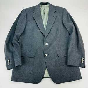 DAKS Vintage Blazer Men's Wool London New York Sport Coat 2 Button Gray 42 Long - Picture 1 of 9