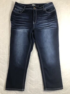 Cato Est 1946 Jeans Women's Size 16 Denim Dark Blue Classic High Rise Straight - Picture 1 of 14