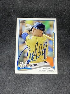 Caleb Gindl 2014 Topps #472 Milwaukee Brewers Auto Autographed Signed MLB Card