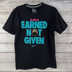 Nike LeBron James Earned Not Given Black T-Shirt Med (see measurements) - Picture 1 of 9