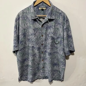 Tommy Bahama Silk Camp Shirt Men's Size XL Tropical Floral Blue - Picture 1 of 11
