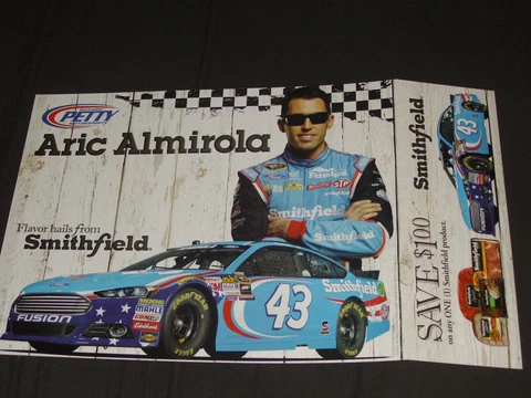 2015 ARIC ALMIROLA #43 SMITHFIELD NASCAR POSTCARD Cover
