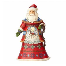 Babbo Natale con Renna su abito Jim Shore Mis. 26 cm