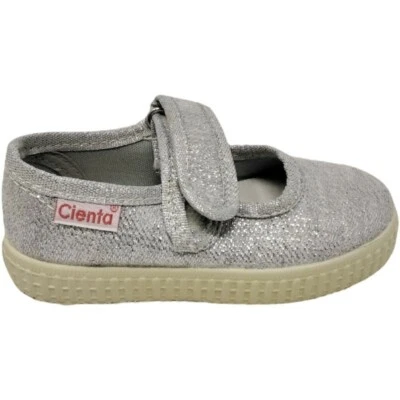 Cienta Plata- 学步女孩(4码)- 休闲凉鞋-银色-*全新*带缺陷 — 第 1/4 张图片