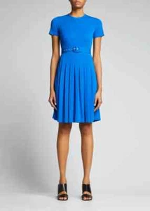 NWT $1,190 Akris Belted T-Shirt Dress in Azure 4 - Picture 1 of 2